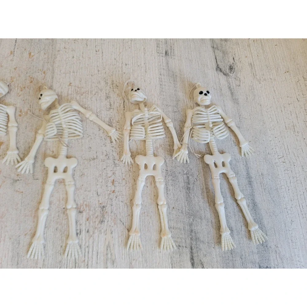 Unique rubber scary vintage skeleton mini Halloween rubber hanging prop